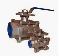 Кран шаровой полнопроходной трехсоставной 2 1/2" с площадкой ISO5211, нерж. ст. 304