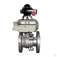 Кран шаровой, фланцевый полнопроходной двухсоставной 1/2" с площадкой ISO5211, нерж. ст. 304 в комплекте с пневмоприводом двойного действия
