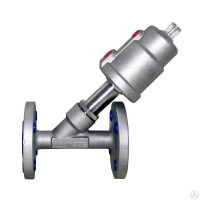 Клапан отсечной седельный Dn 40 , НЗ, нерж. ст. 304. Фланцевое исполнение